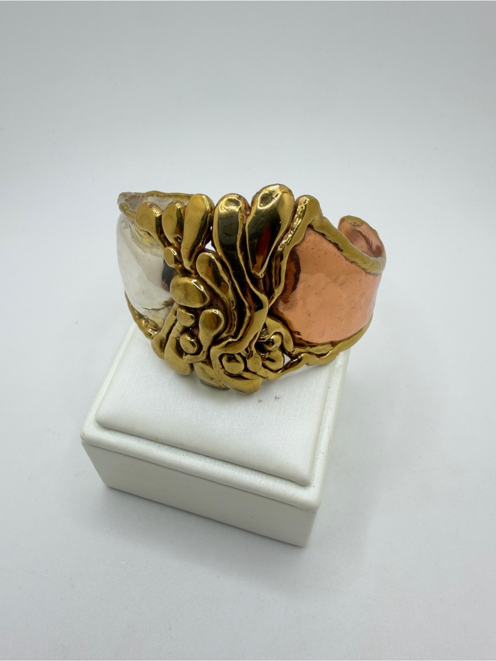 Artisan signed‎ mixed metal cuff one-of-a-kind bracelet!